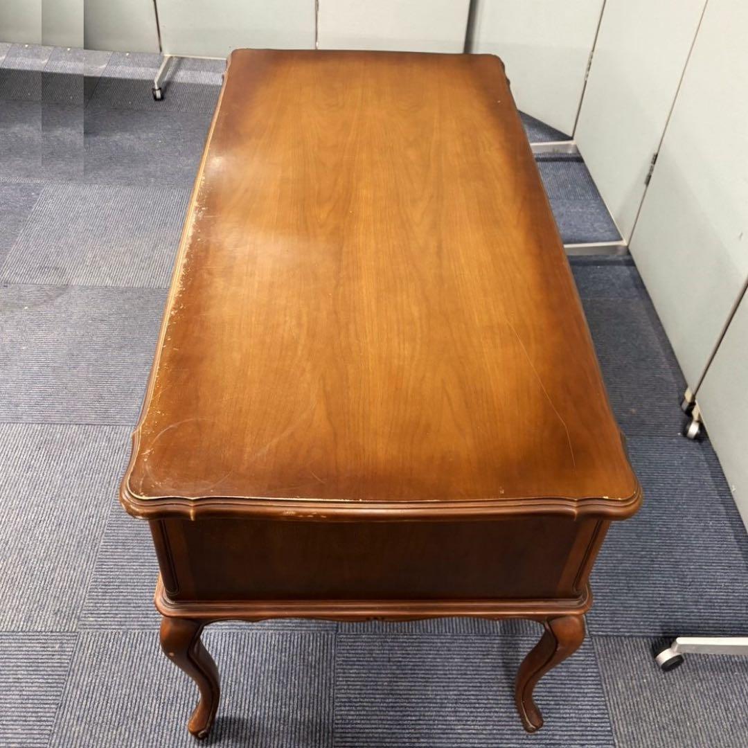 ヴィンテージ サーペンタイン カブリオールレッグ デスク 引取限定