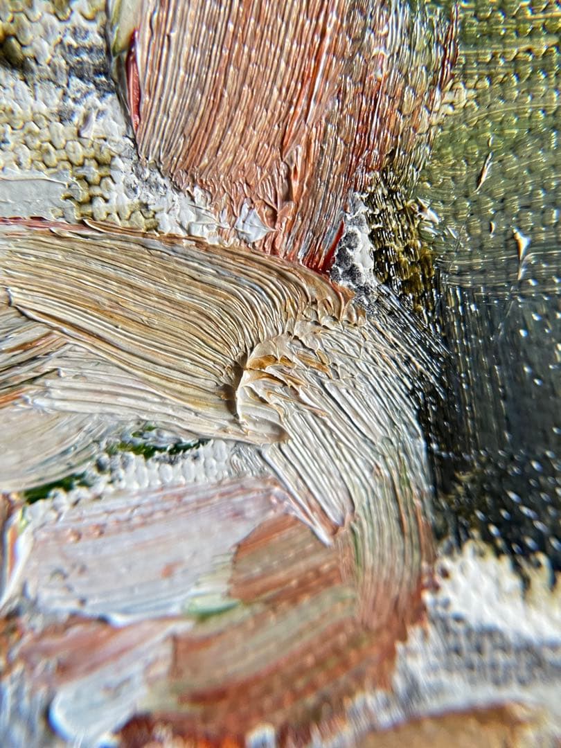 【原画・油絵】ねこ｜F3キャンバス｜2025年制作｜一点物｜額装イメージあり