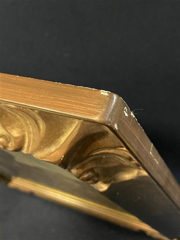 「真作」陶山侃「人形姉妹」静物画　油彩画　額装　F4号