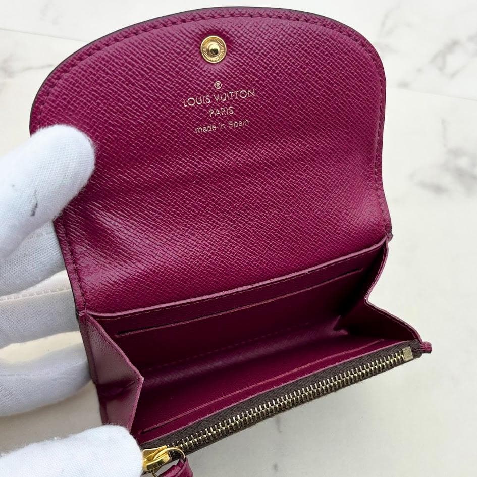 極美品】ルイヴィトン モノグラム ポルトモネロザリ フューシャ - メルカリ