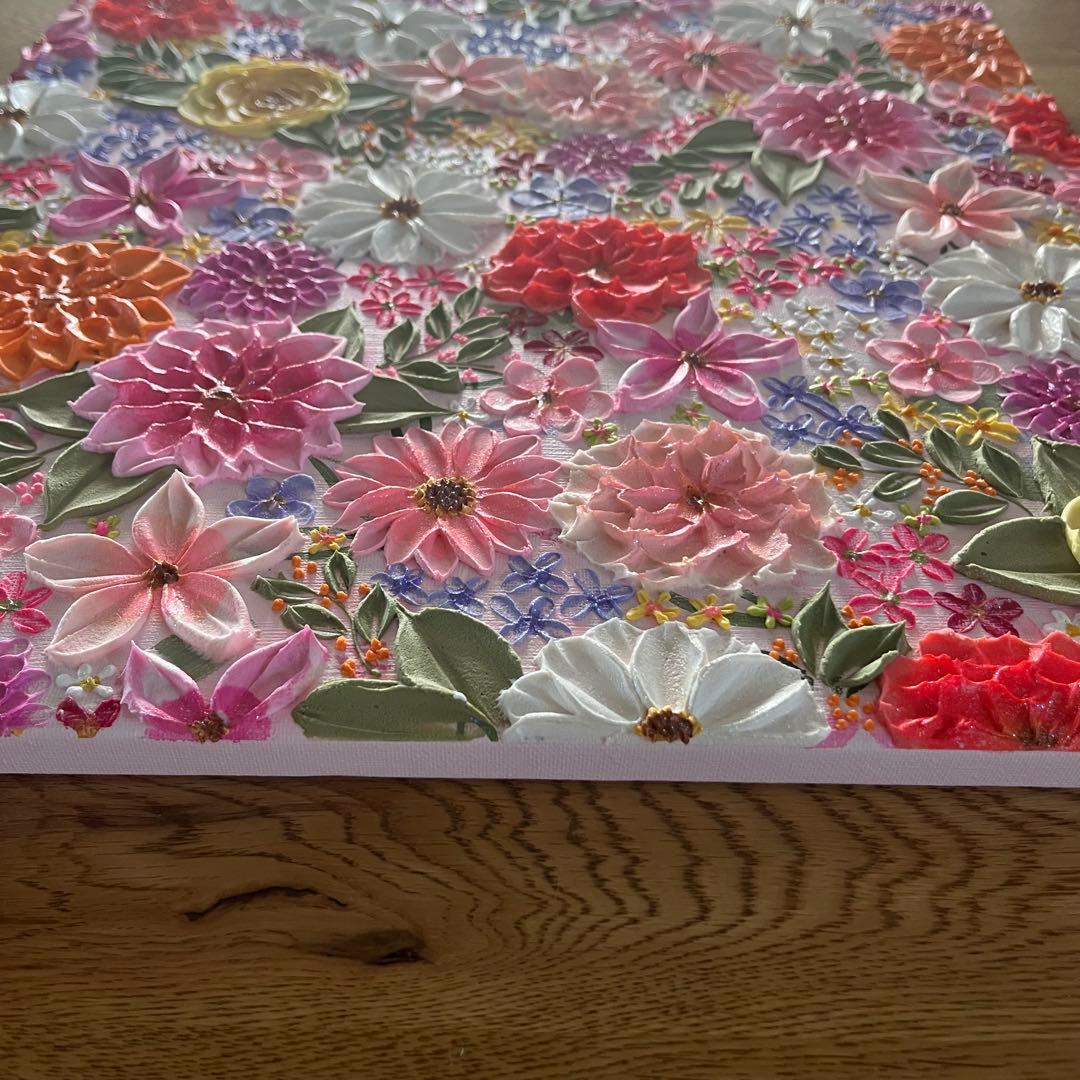 絵画 フラワーアート 花の絵 現代アート アートパネル　花柄　フランフラン