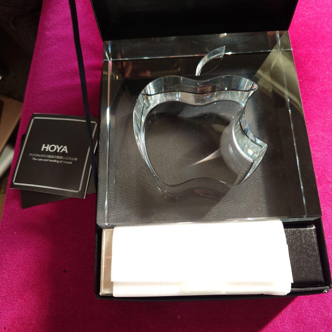 Apple HOYA　クリスタルガラス　非売品　置物 非売品 Apple 20周年記念 HOYA製クリスタルガラス 置物 オーナメント