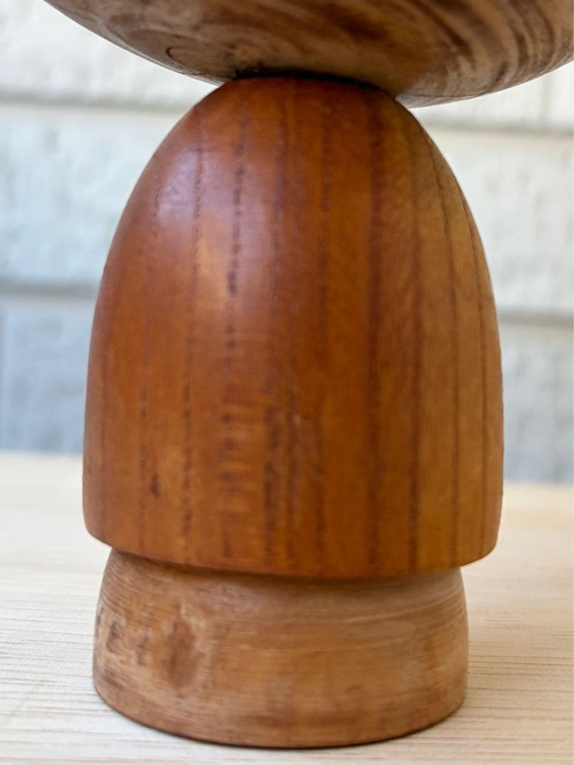 【極稀少】高見沢一雄 作 抽象こけし 巨大ヘッド 烙印あり 初期作