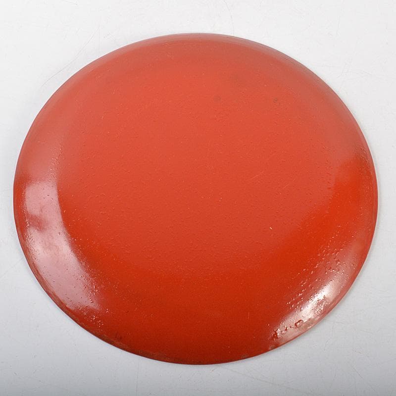 中国　堆朱　山水楼閣文盤　飾皿　飾立付　V　6535