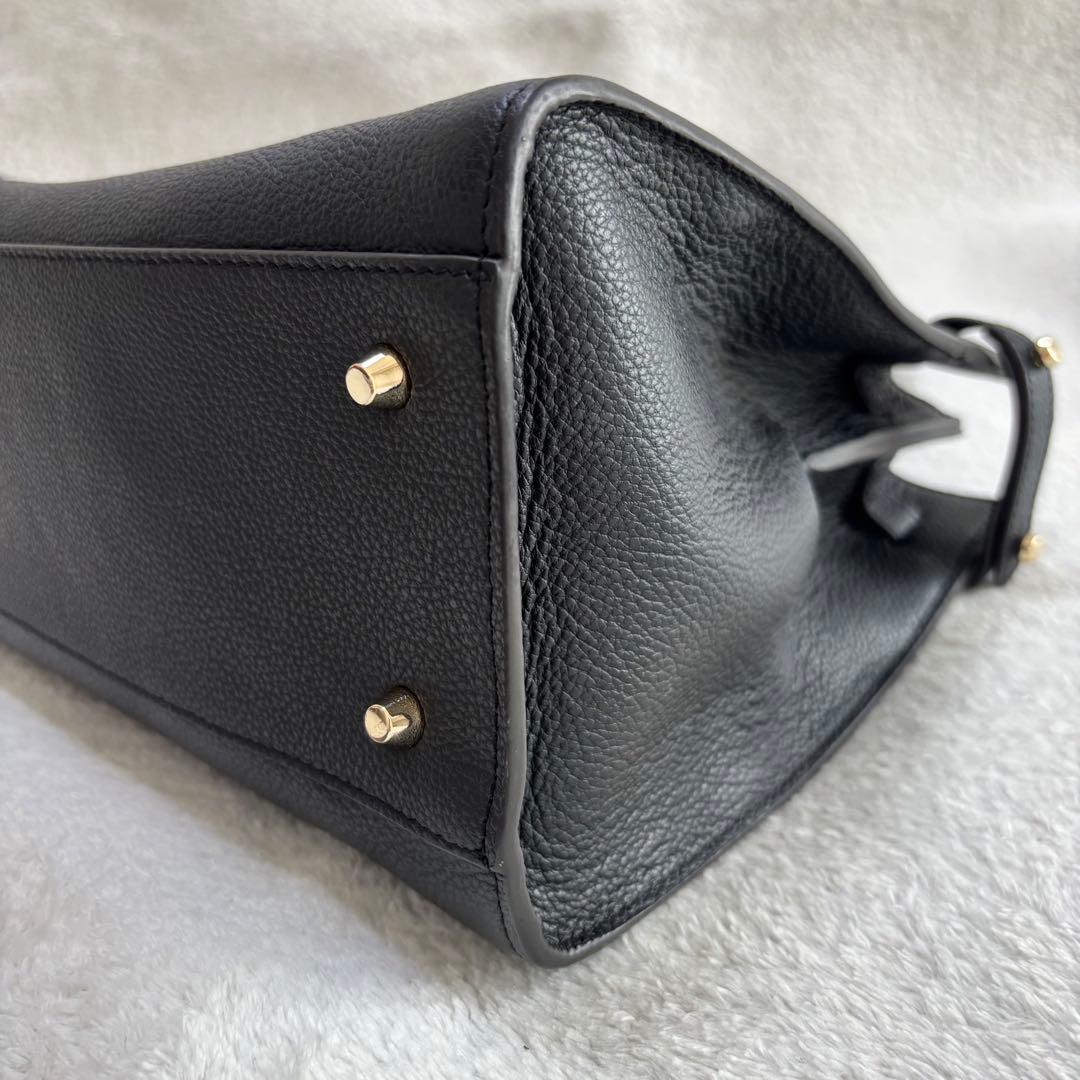 ✨️美品 FURLA フルラ PIN レザー ハンドバッグ 2WAY ブラック