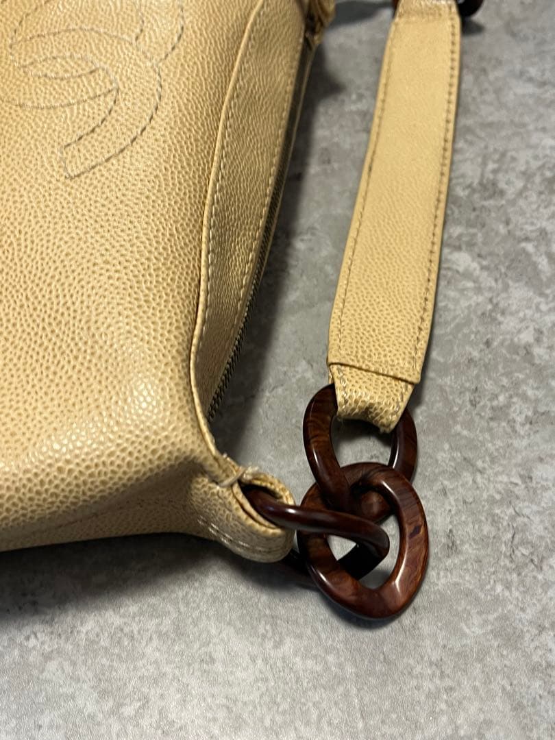 CHANEL ハンドバッグ シャネル ココマーク キャビアスキン プラチェーン