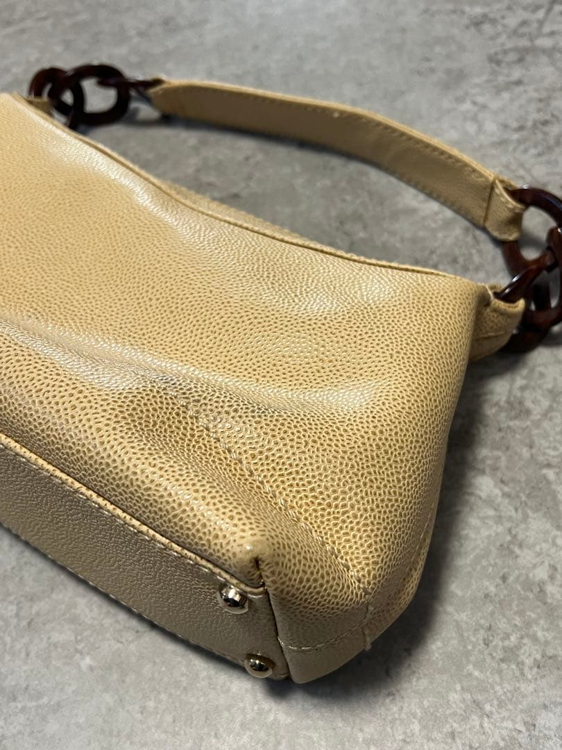 CHANEL ハンドバッグ シャネル ココマーク キャビアスキン プラチェーン