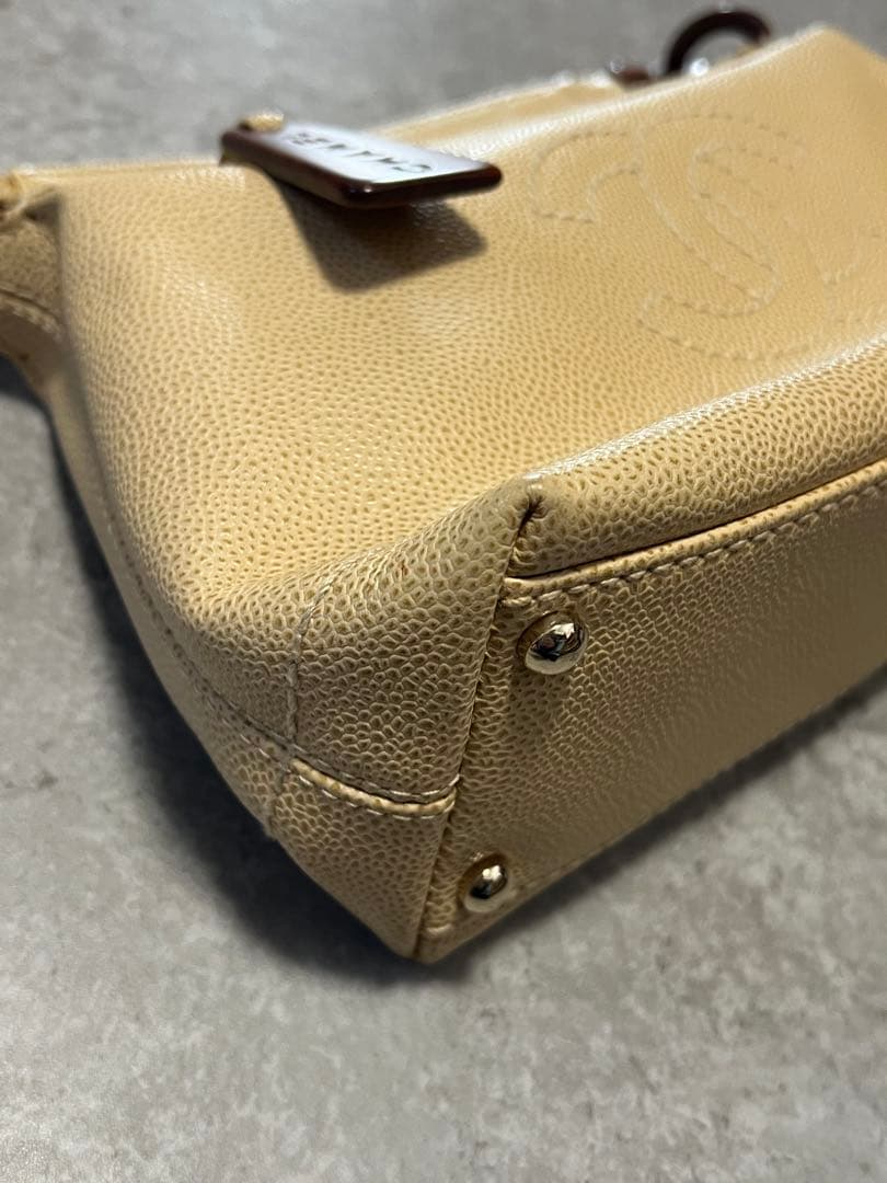 CHANEL ハンドバッグ シャネル ココマーク キャビアスキン プラチェーン