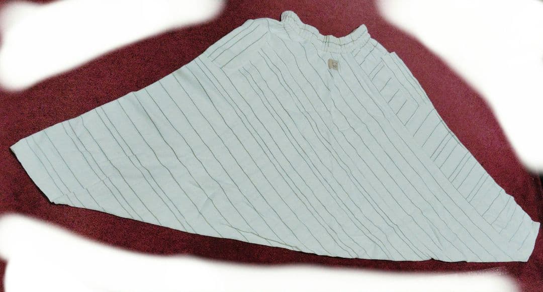 うさとの服　ムササビパンツ ストライプ ホワイト