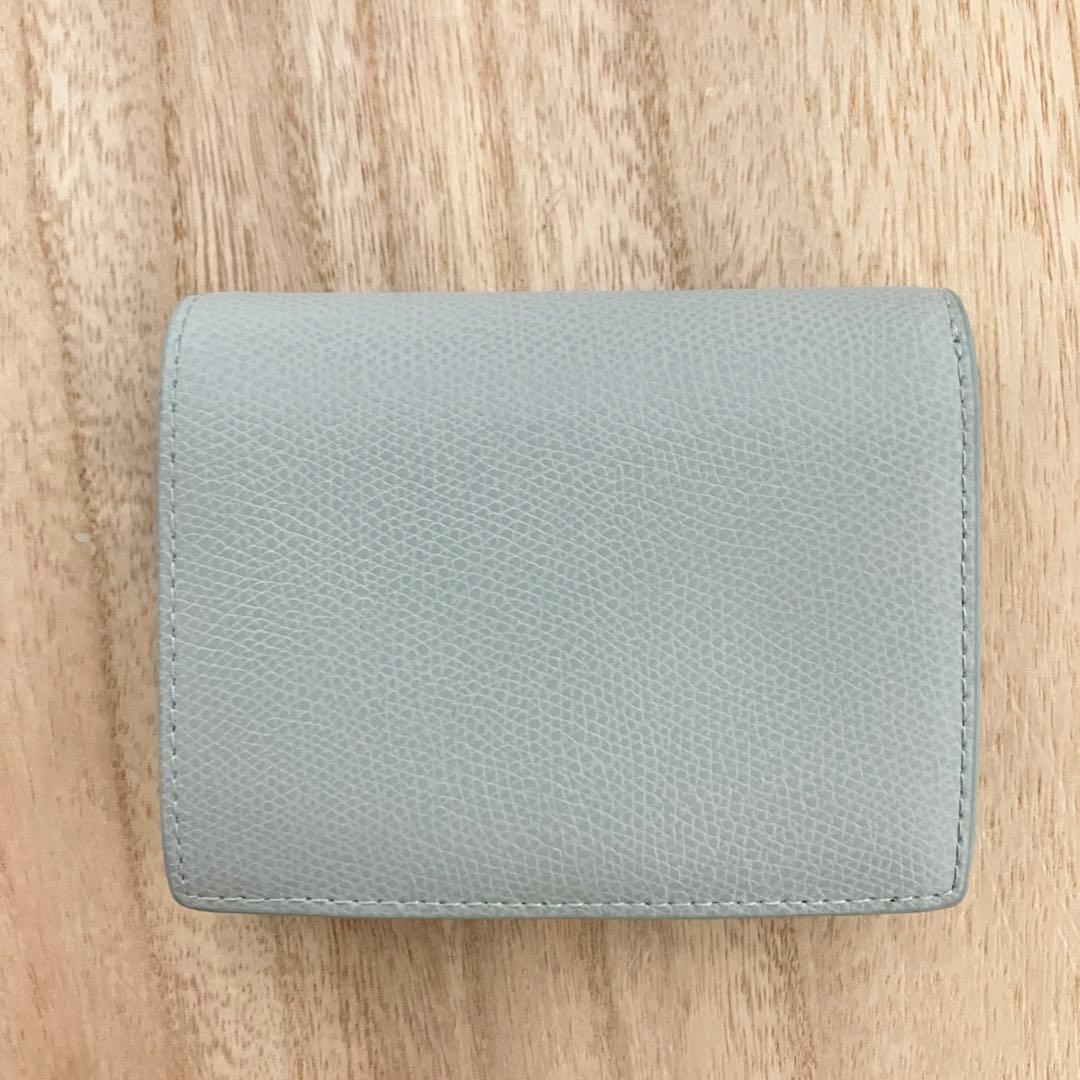 極美品✨FURLA フルラ 二つ折り財布 ミニ財布 ライトブルー 水色 ゴールド
