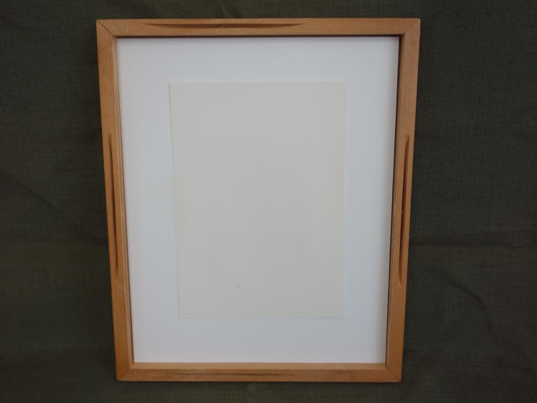 中古】M▽木村光佑 版画 額縁 エディションナンバー 文楽6 (37901