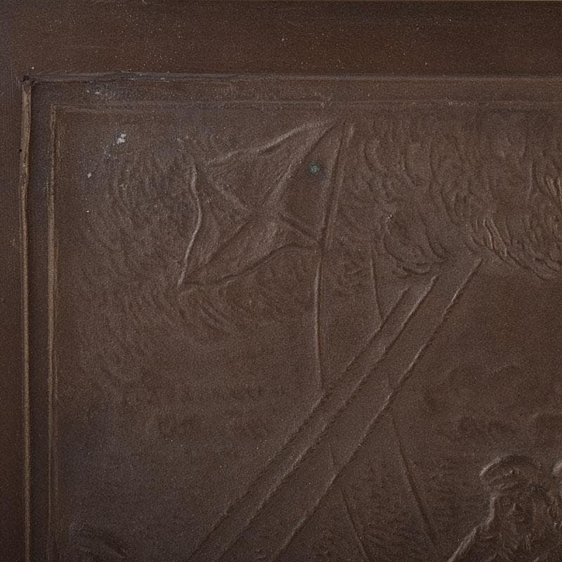 ブロンズ　富国徴兵保険相互会社記念品　衝立　約4㎏　在銘　共箱　V　R8160H