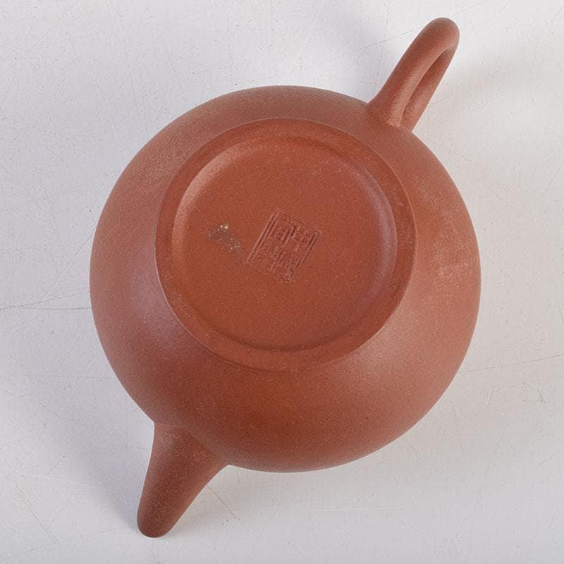 中国　中国宣興銘　紫砂　朱泥　急須　茶壷　V　R9268