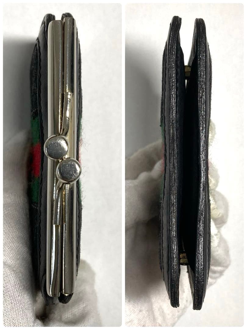 良品　GUCCI グッチ　オールドグッチ　シェリーライン　がま口　ケース