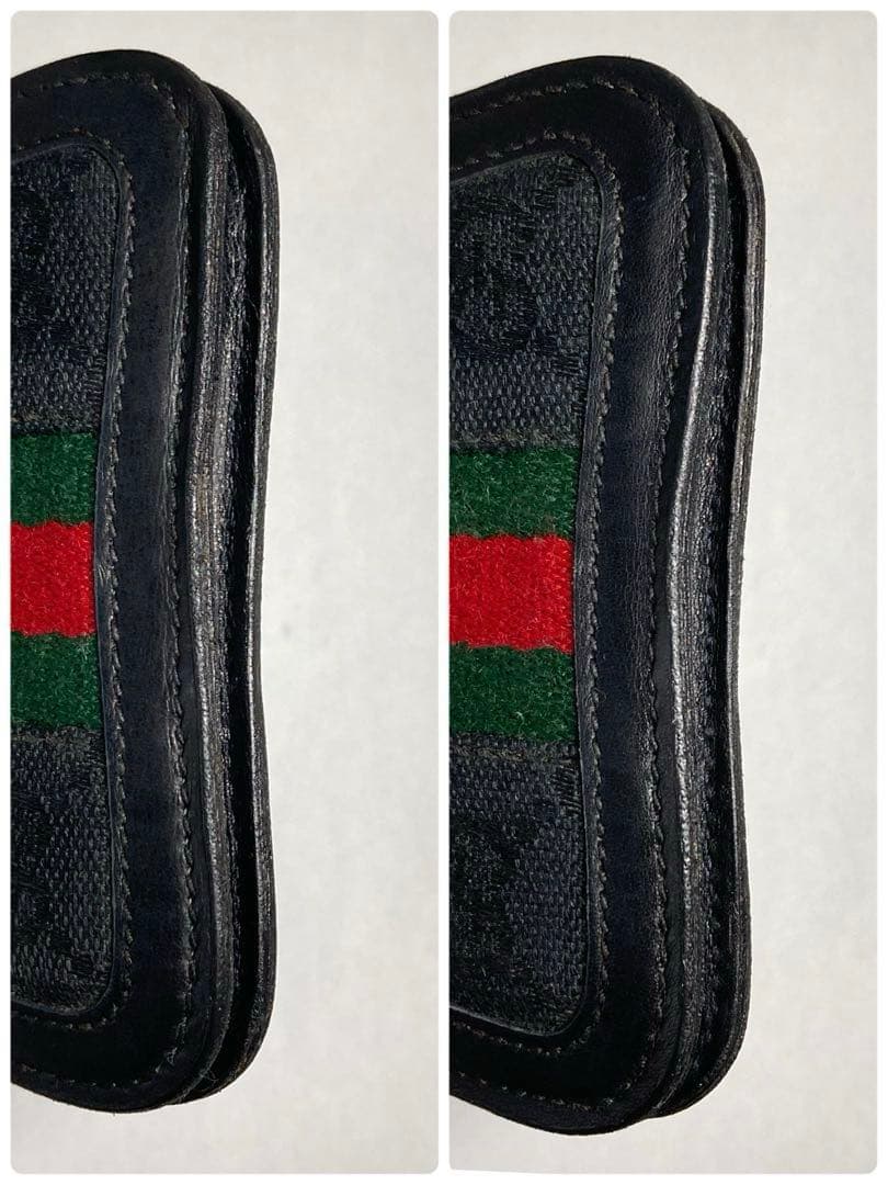 良品　GUCCI グッチ　オールドグッチ　シェリーライン　がま口　ケース