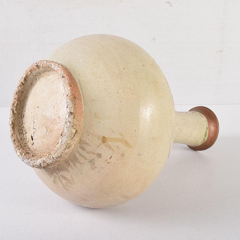 朝鮮美術 李朝 高麗白磁 染付花文 鶴首瓶 V R8025C 美術品・