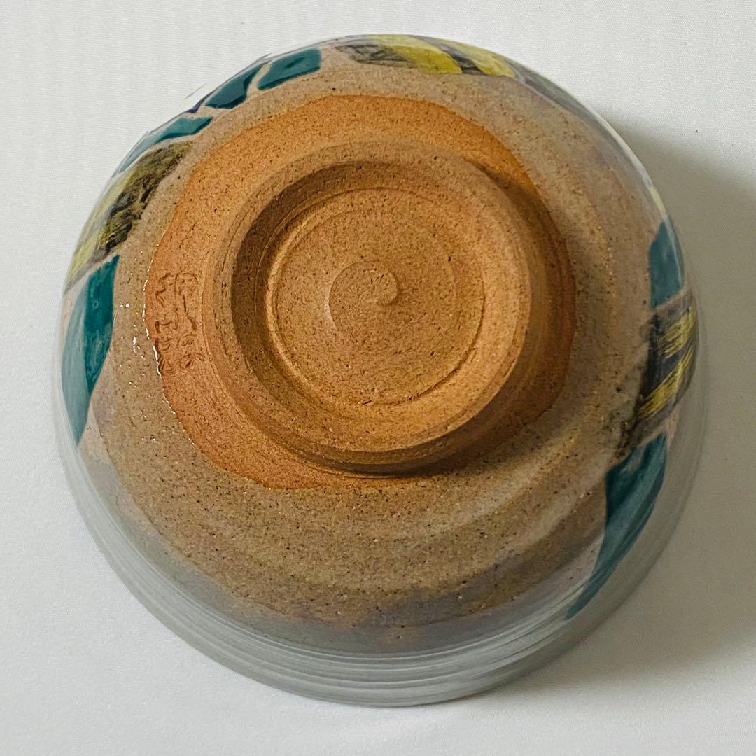 押小路窯 庄左ェ門 作 色絵 抹茶碗 茶道 茶道具 木箱 抹茶 茶碗