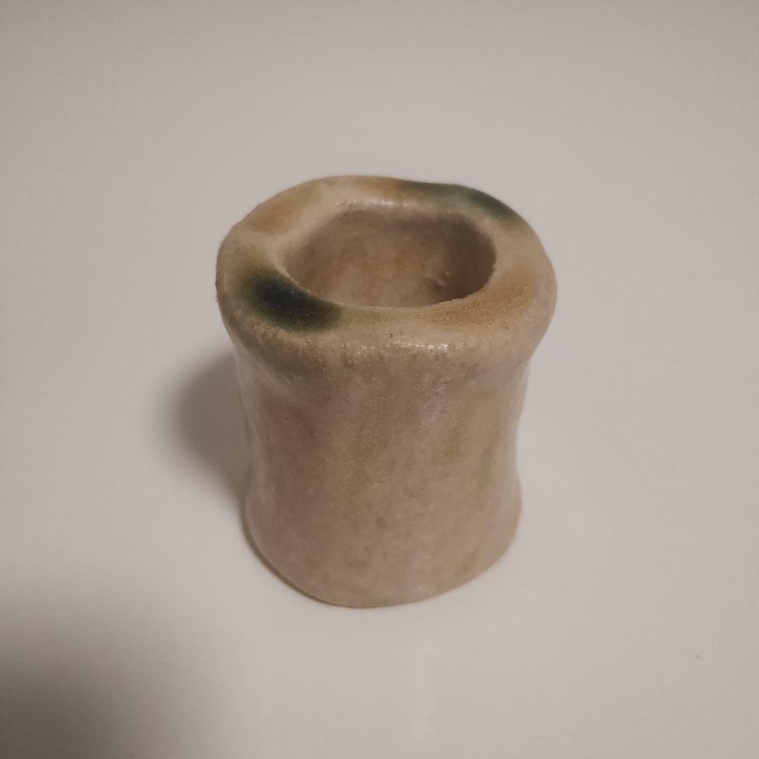 美濃焼 八坂窯 黄瀬戸 蓋置 加藤芳右衛門作 十五代 石州流 片桐貞泰