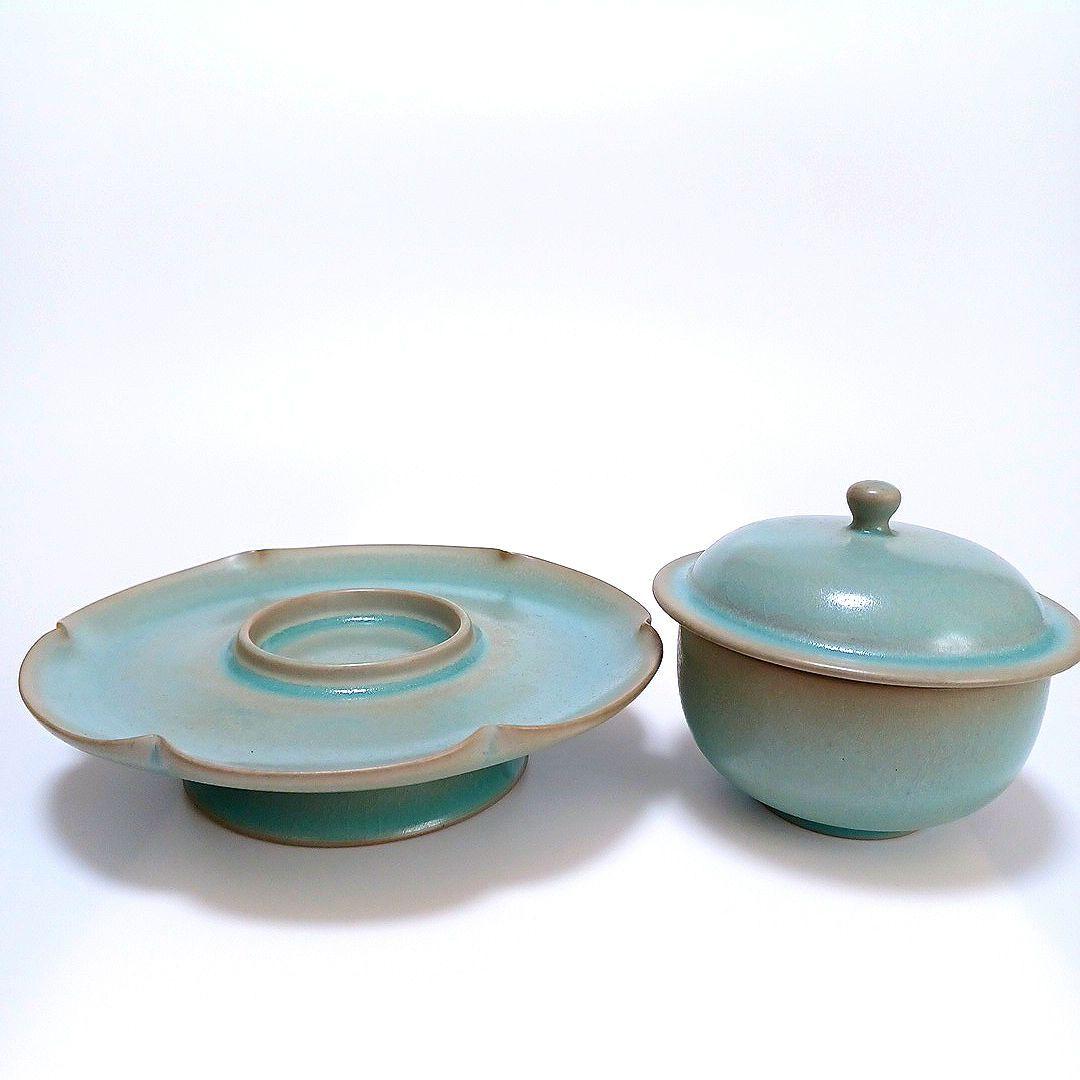 青磁　茶碗茶托