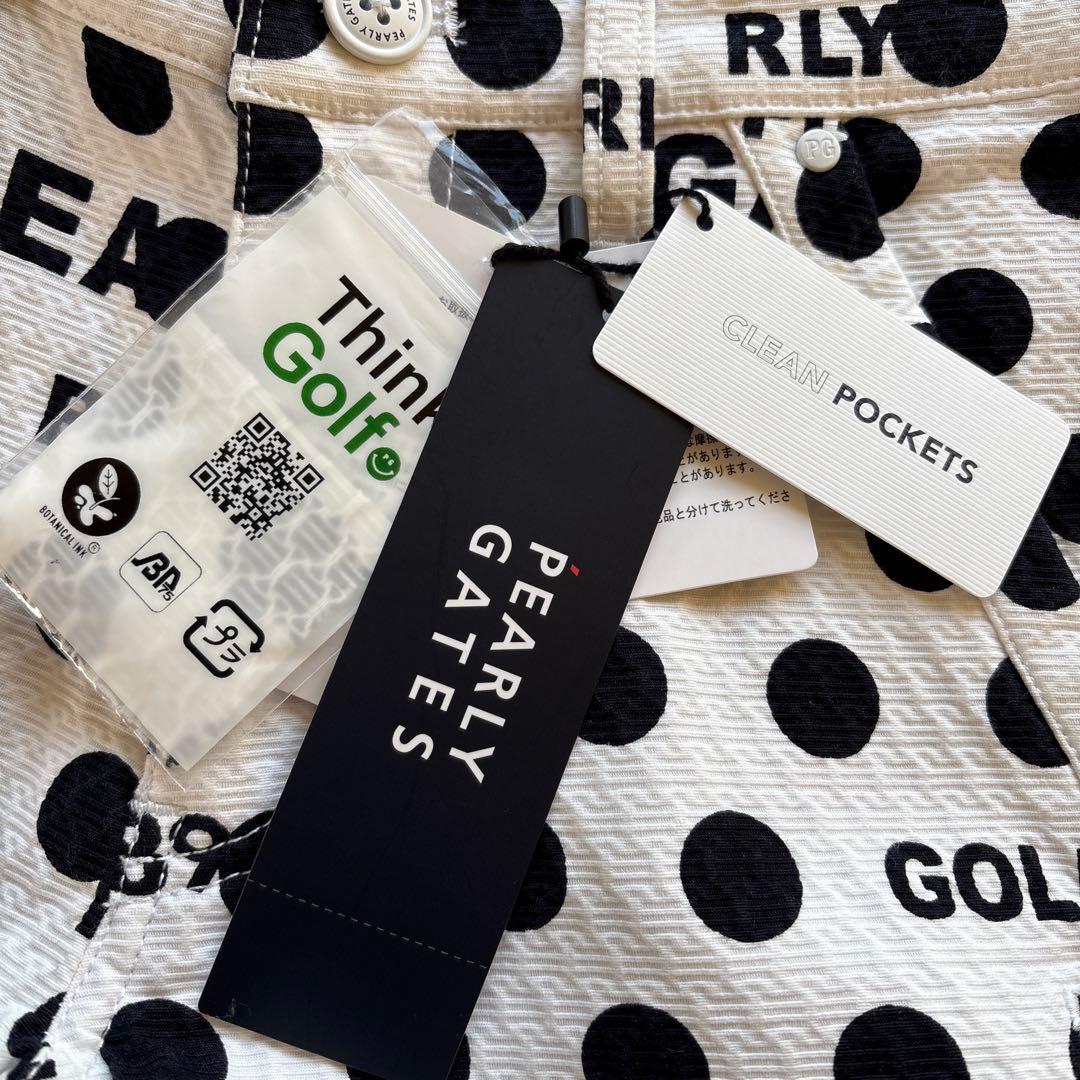 パーリーゲイツ☆タグ付き新品 アートピケ ドット×ロゴ柄 パンツ