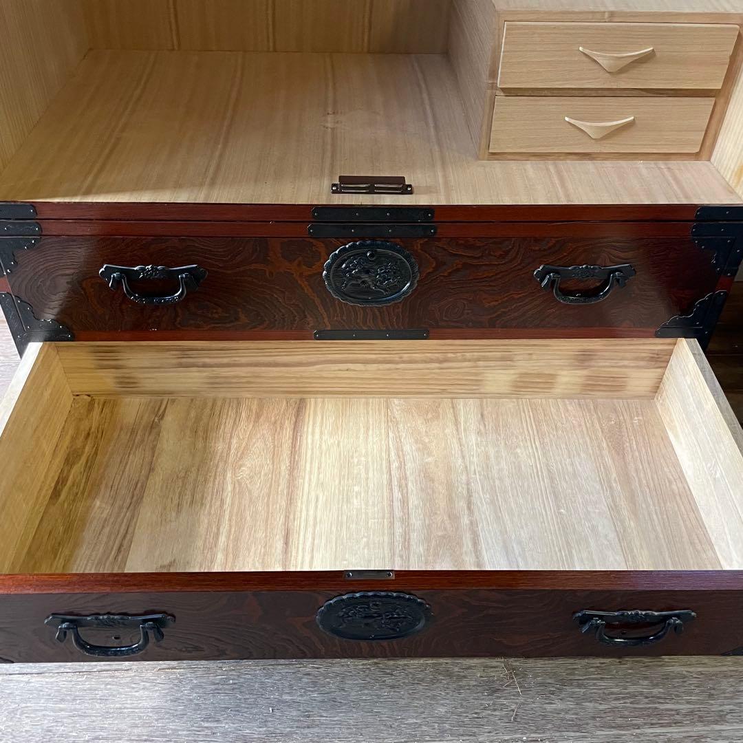 駿河民芸 駿河民藝 ワードローブ 欅材 時代箪笥 昭和レトロ 和製