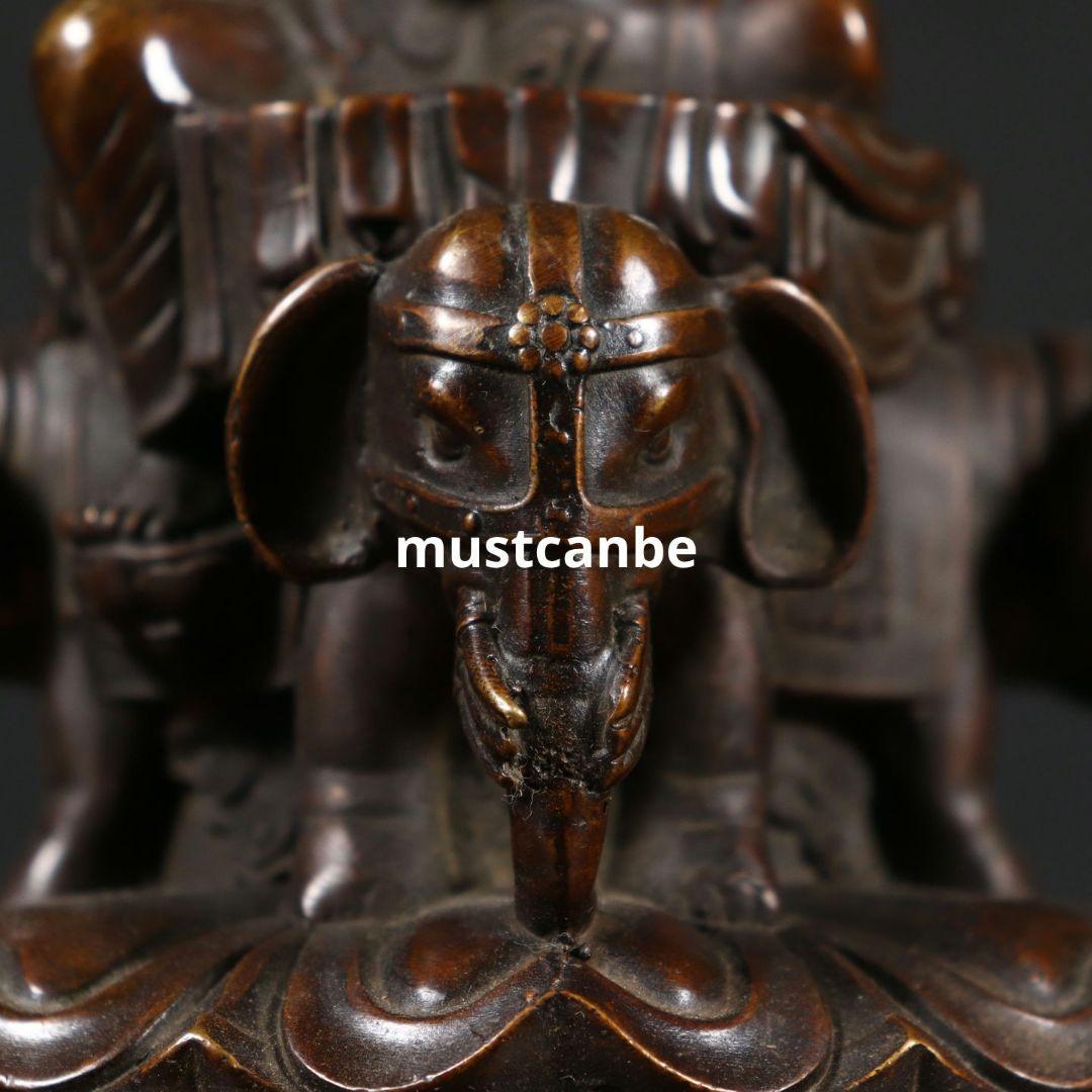 仏教美術 仏像 峨眉山金頂十方普賢菩薩仏像家内 仏堂 に菩薩銅像 安置