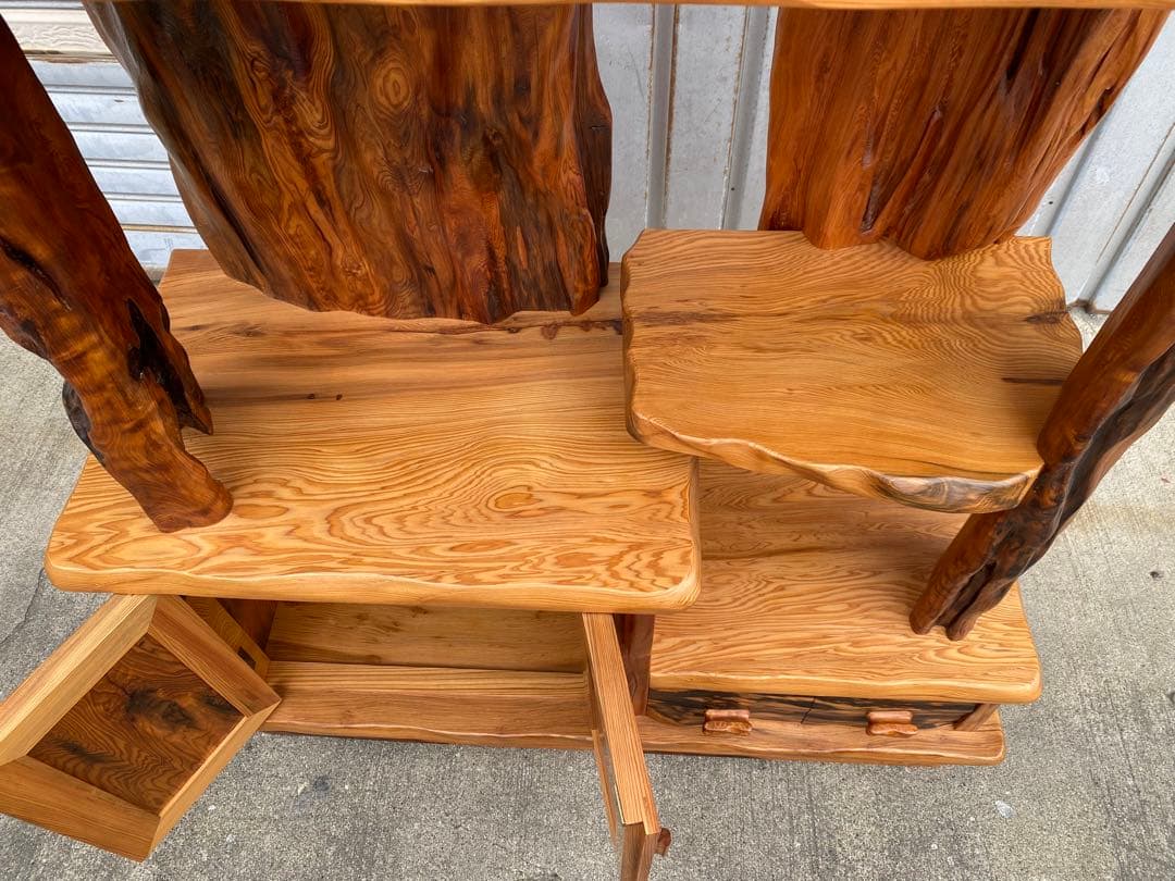 希少⭐︎世界遺産⭐︎屋久杉 飾り棚 収納棚 和家具 茶棚 天然木 幅