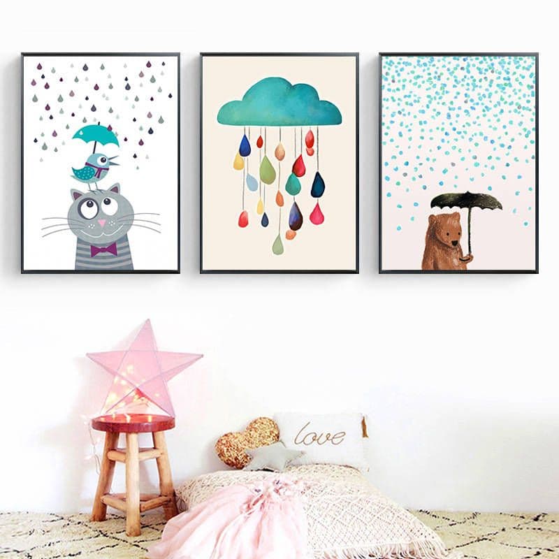 近代的な簡約の壁画スタイルの応接間装飾抽象寝室の部屋の壁面のベッド掛け北欧の壁画