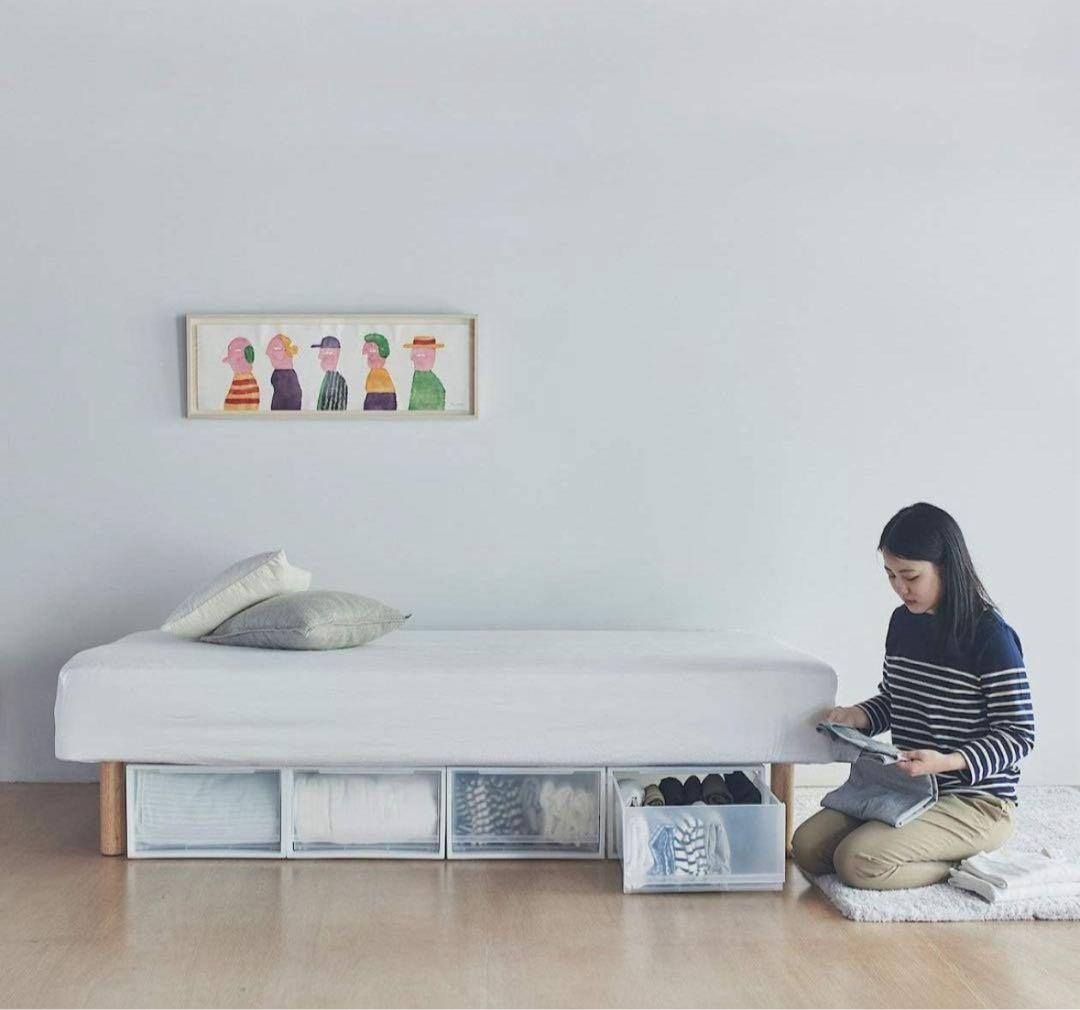 ホワイト セミダブル 脚付きマットレス@12/19発送