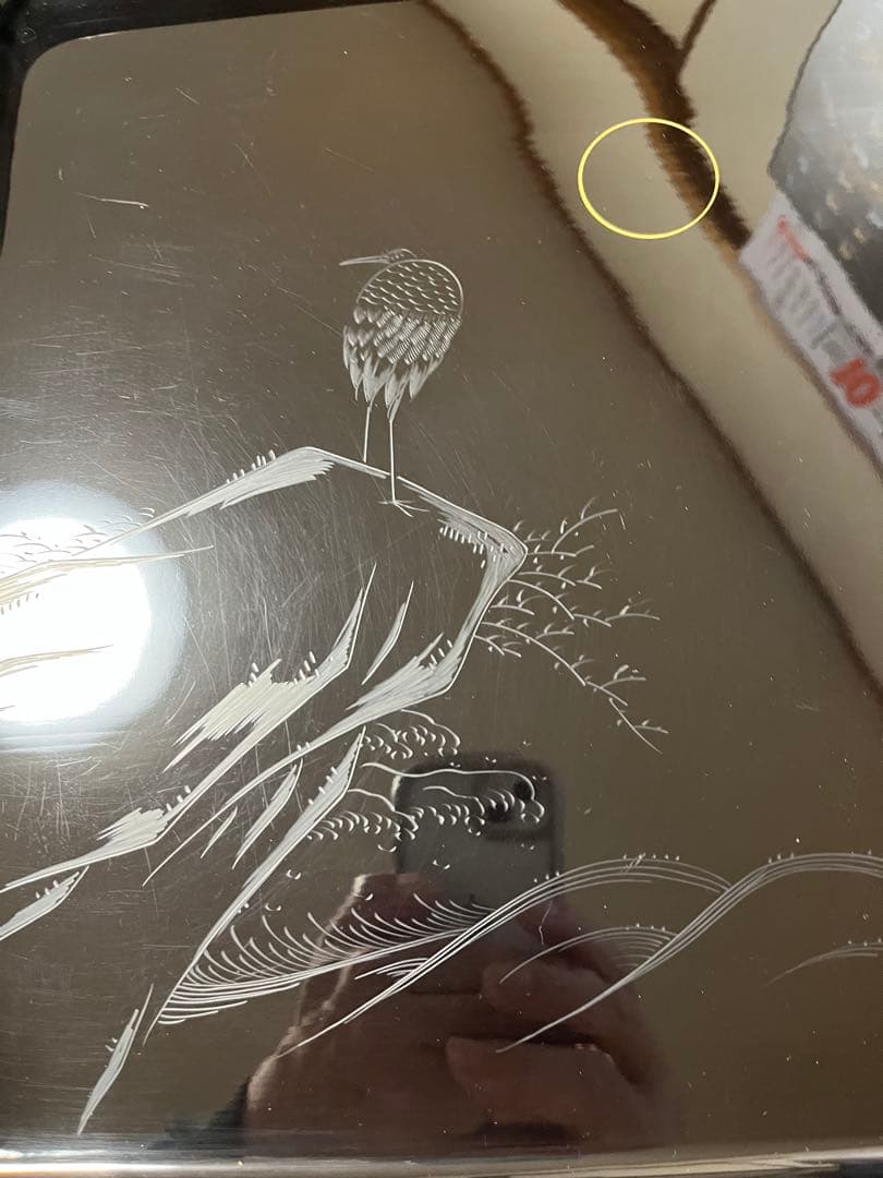 【レトロ】輪島塗 盆 御膳 鶴 6枚セット 2005