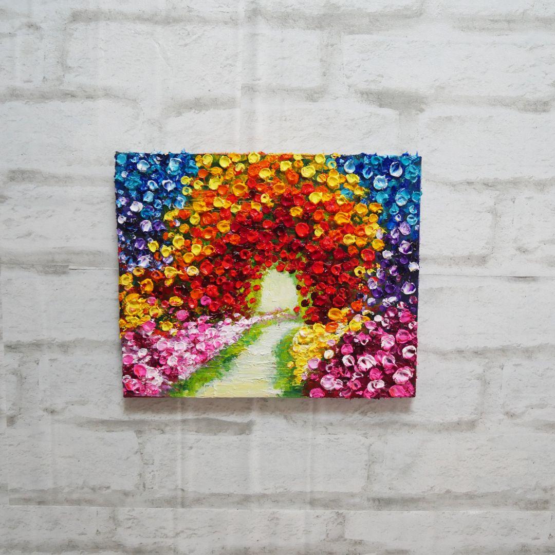 油絵 油彩 油彩画 絵画 【Flower path】