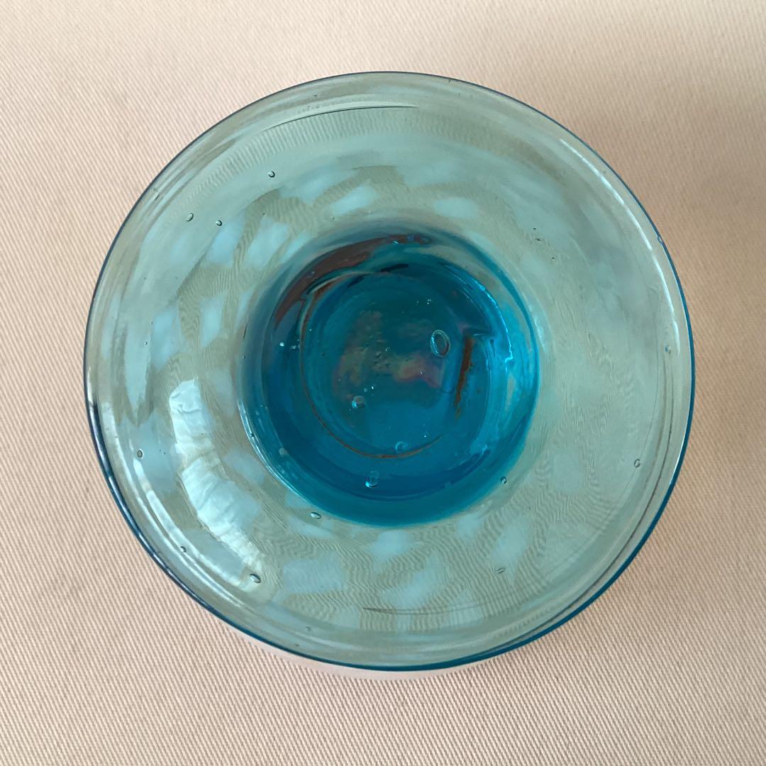 すみれ様専用 コレクター 売り切り 処分品 碗型 氷コップ 格子紋 ブルー足