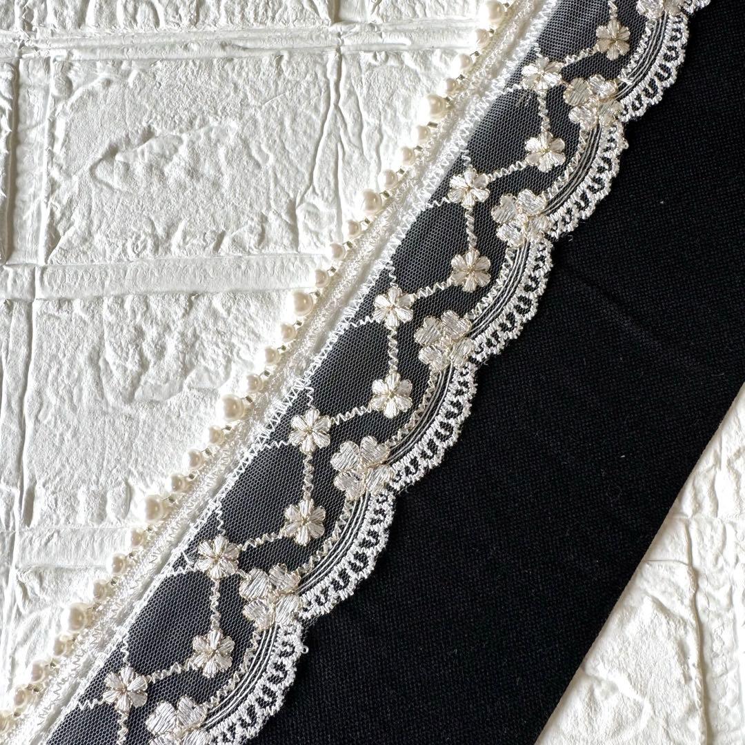 成人式 振袖 正絹帯揚げ 正絹帯締め パール重ね衿 フリル付きレース半