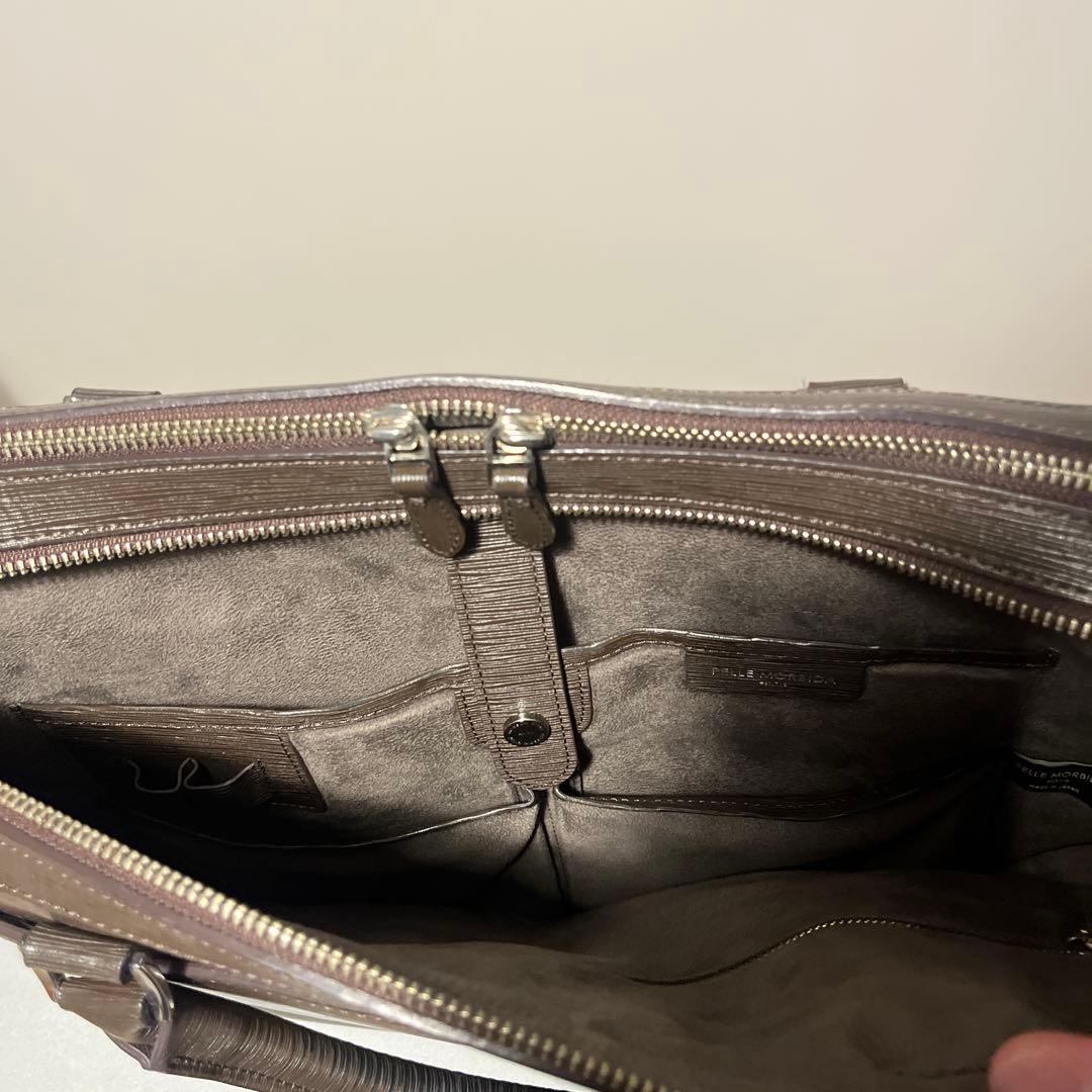 ペッレモルビダキャピターノ 2室タイプ 2way ブリーフケース茶ブラウン干場