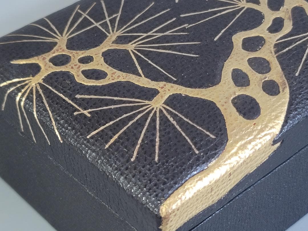 蒔絵 小箱 台付 二件 美品 DT701