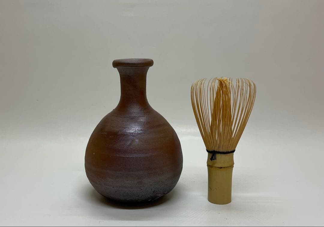 にしえ　人間国宝　藤原雄　備前徳利　共箱　共布　栞　L509