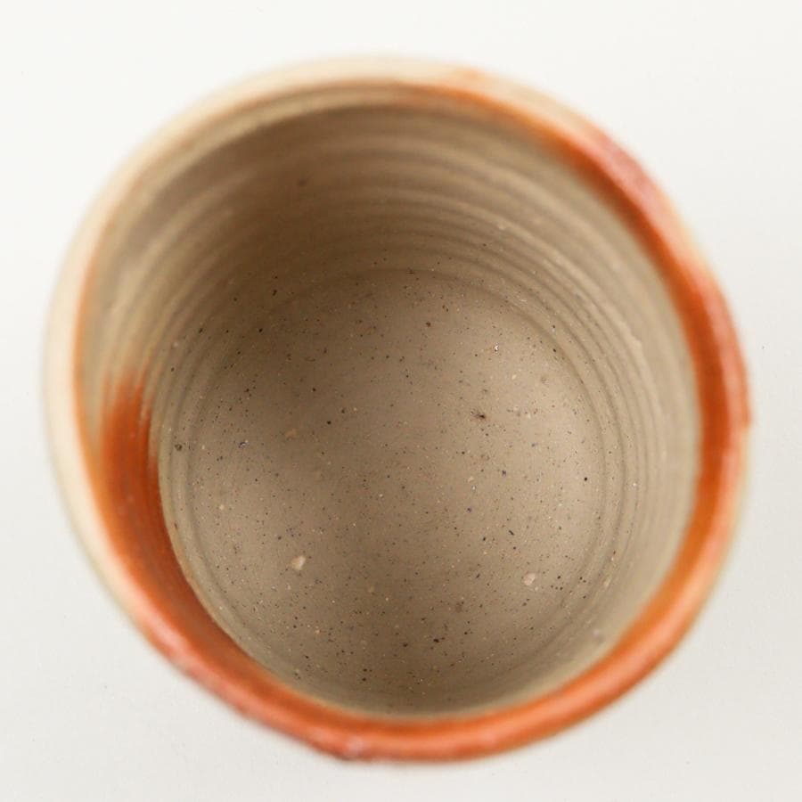 備前焼 中村真 ビールグラス｜中村六郎長男 麦酒呑 栞 共箱