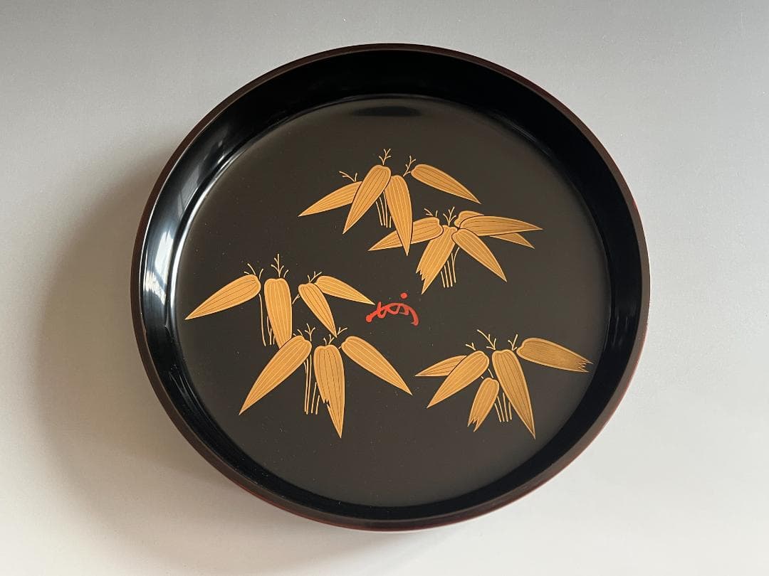 川端近左熊笹蒔絵溜ロクロ目食籠即中斎書付茶道具表千家