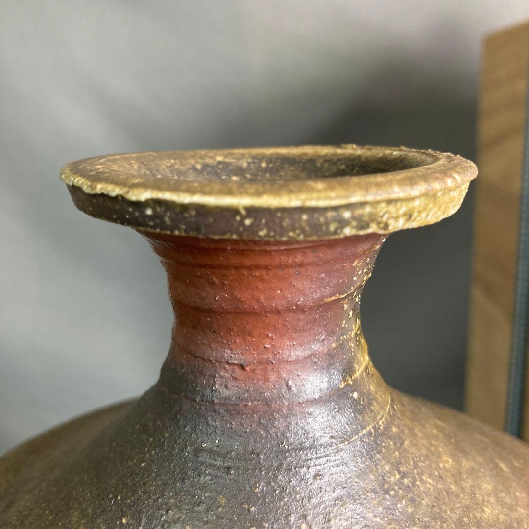 【堀川恭平】備前焼の伝統　日本の名窯　南山窯　堀川恭平作　備前　焼き〆特大徳利