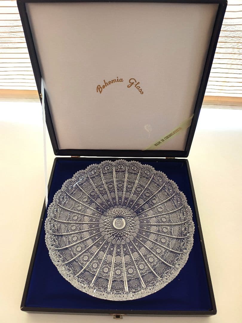 ボヘミアンクリスタル　大皿　27.5cm