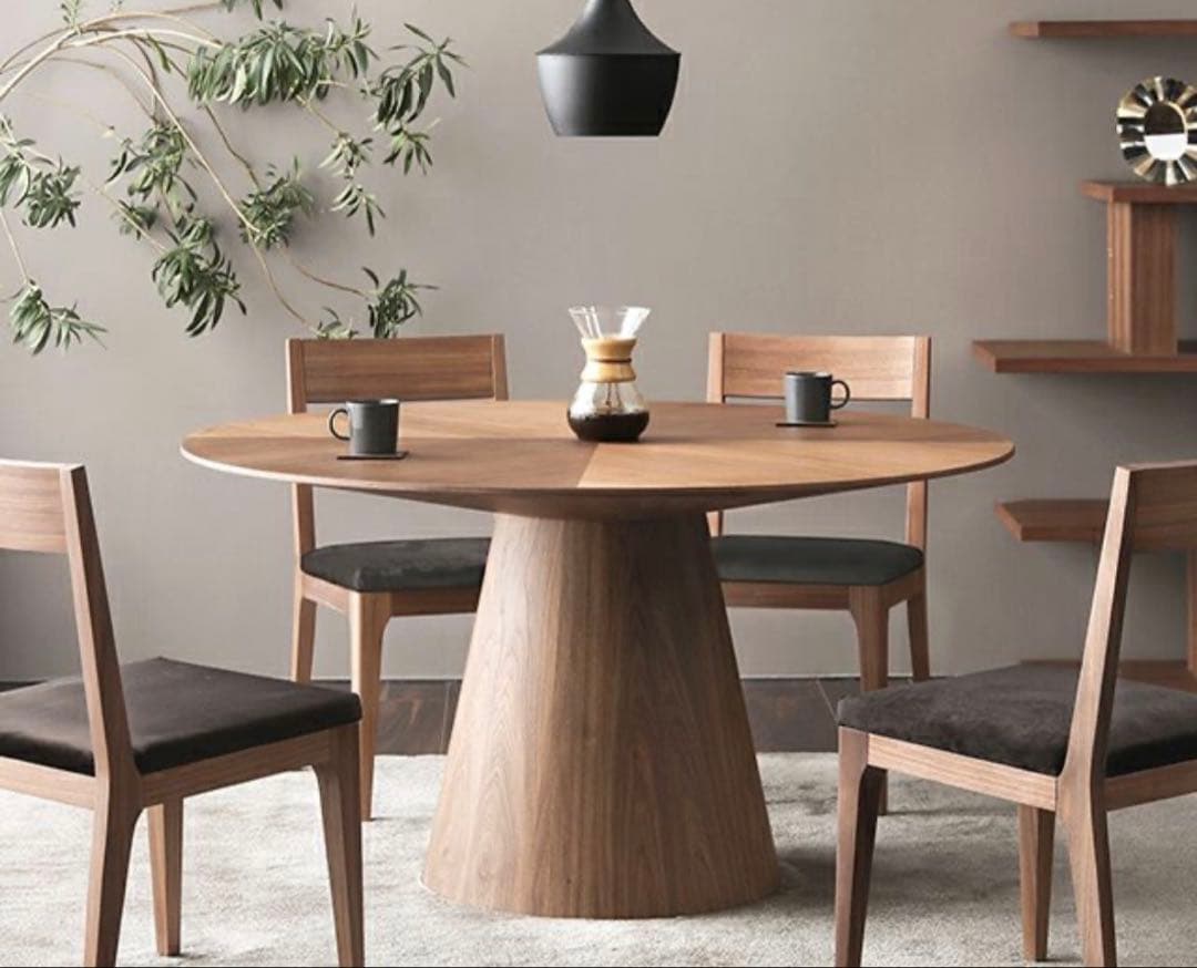 値下げ⭐︎美品　アルモニア ウォルナット円形ダイニングテーブル120センチ