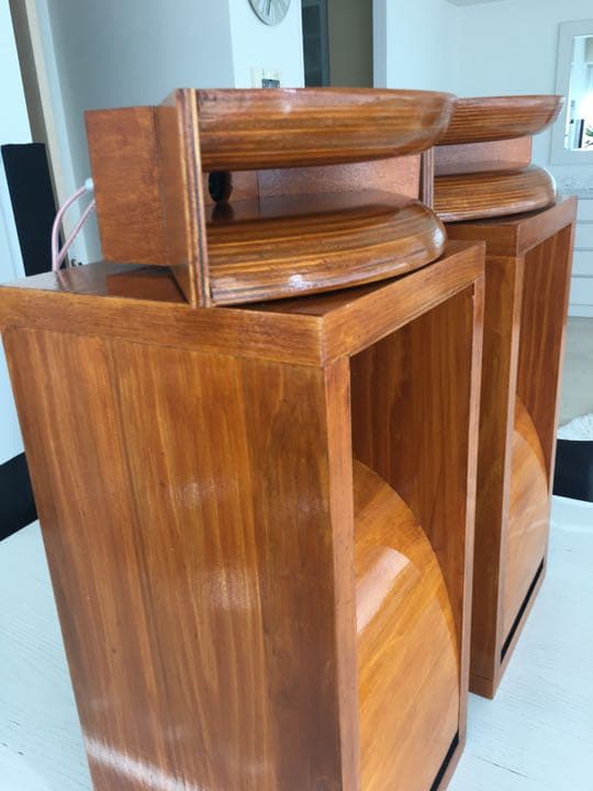 自作ウッドホーン搭載フロントロードホーンスピーカー