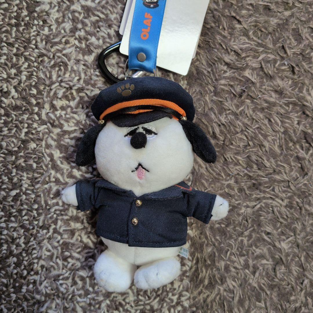 東京駅限定 2018 スヌーピー 初代 駅長　オラフ ウッド　カラビナマスコット