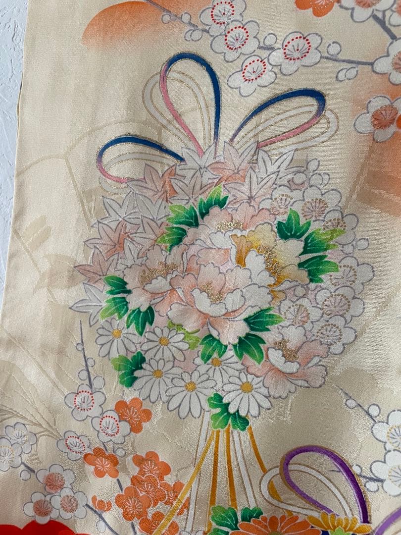 七五三　３歳　正絹お着物セット　正絹被布コーデ