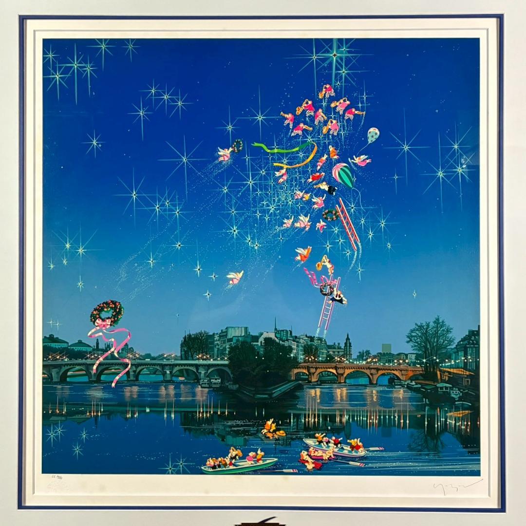 ヒロ・ヤマガタ「星影のステラ」シルクスクリーン 大作 直筆サイン入り 額縁入り