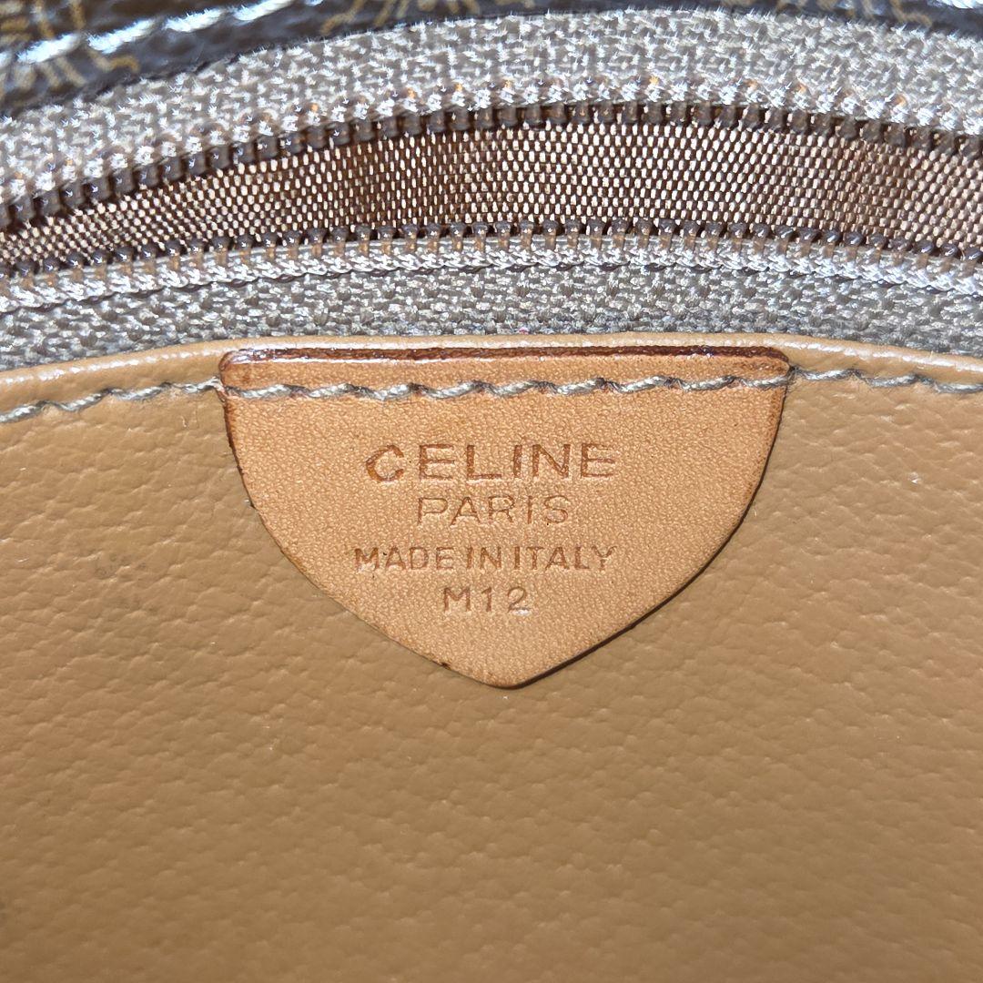 【CELINE】セリーヌ マカダム柄 サークルロゴ金具 ショルダーバッグ M12