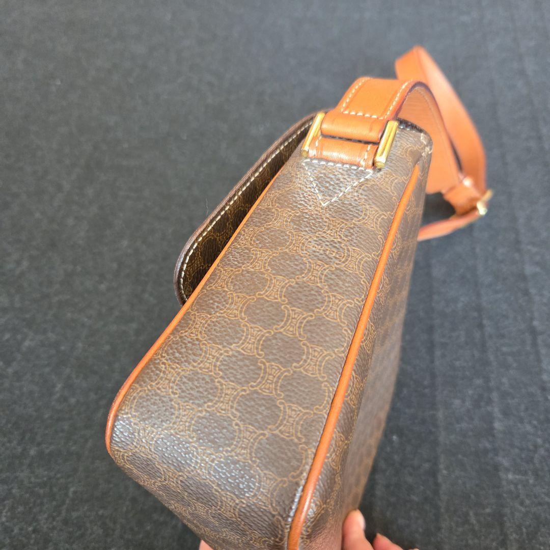 【CELINE】セリーヌ マカダム柄 サークルロゴ金具 ショルダーバッグ M12