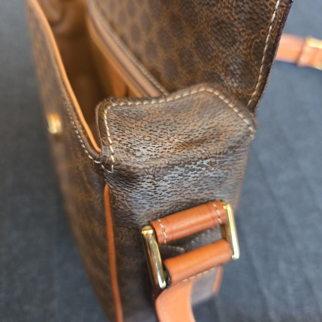 【CELINE】セリーヌ マカダム柄 サークルロゴ金具 ショルダーバッグ M12