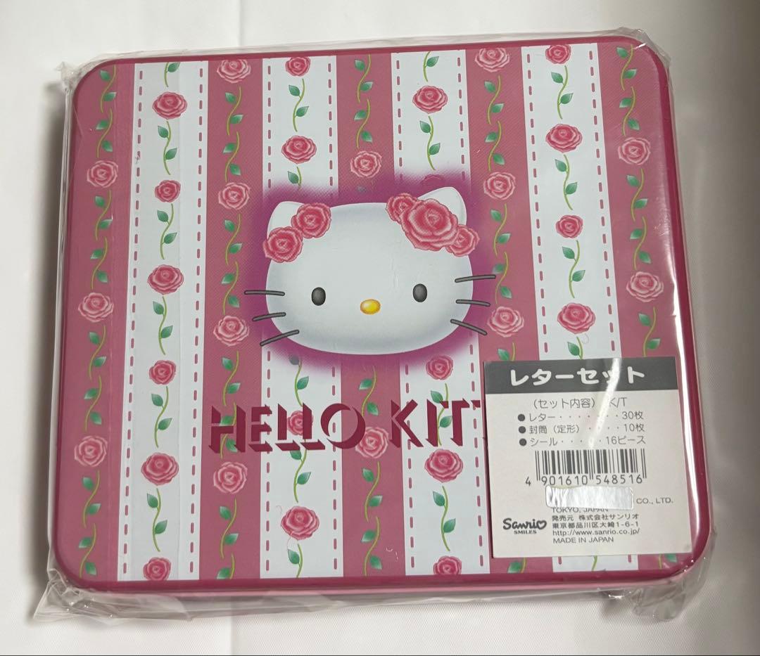 平成レトロ　レア　サンリオ　キティ　ローズ　薔薇　缶入り　レターセット
