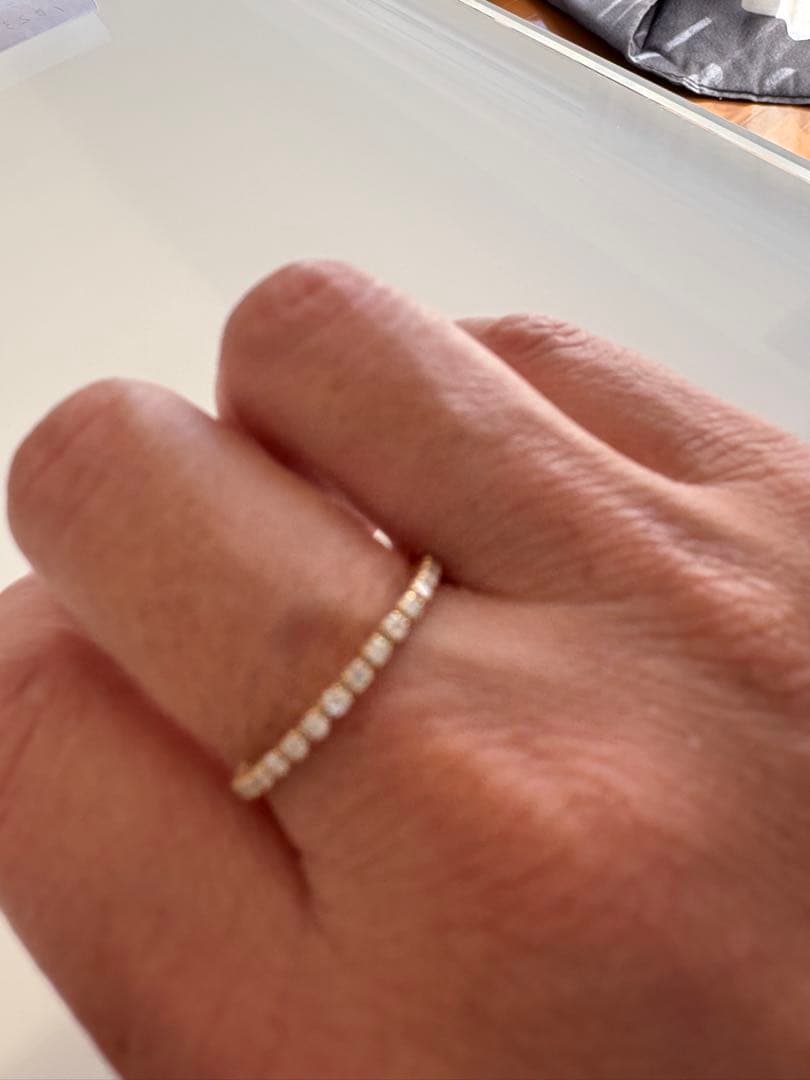 k18ゴールド✨ダイヤ0.45ct✨フルエタニティリング14号❣️